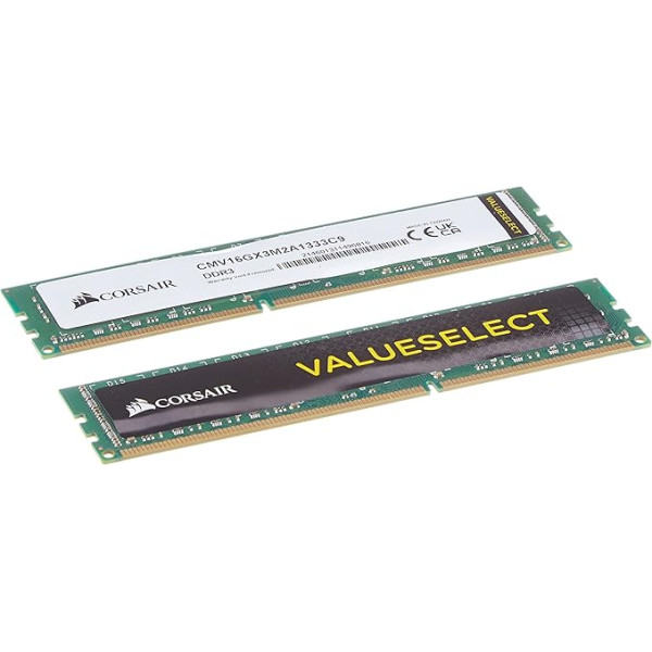 Corsair CMV16GX3M2A1333C9 Value Select 16GB (2x8GB) DDR3 1333 Mhz CL9 Mainstream Desktop Memory Kit