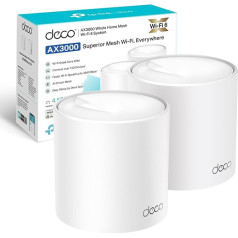 TP-Link Deco X50 AX3000 Mbps Whole Home AI-Driven Mesh WiFi 6 System, Dual Band WiFi Booster with 3 Gigabit Ports, Cover up to 150 Devices, HomeShield Security