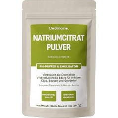 Coolinario Sodium Citrate Powder (56 g) pH Buffer for Cheese, Sauces & Drinks | Improves Creaminess | Food Grade
