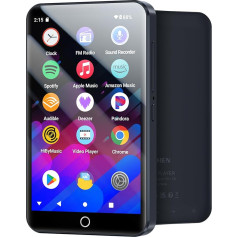 MECHEN 32GB MP3 Player Spotify with WiFi Bluetooth, 4 Inch Touch Screen, Android 13 MP4 Player, Audible Compatible, FM Radio, Amazon Music, Deezer, Pandora, Play Store (Grey)