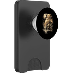Weihnachtsmann heult bei Mond Meme Weihnachten 2026 PopSockets PopWallet für MagSafe