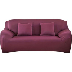 22 Plain Spandex Modern Stretchable Elastic L-shaped Sofa Covers Red 3 Seater 190.230 cm
