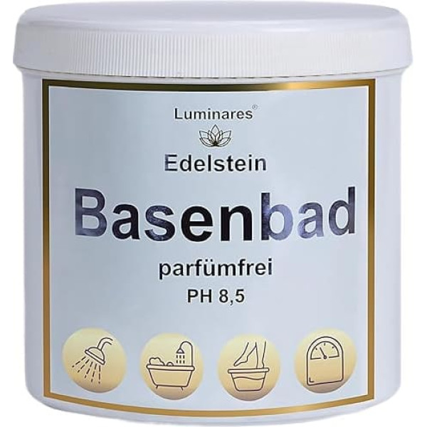 Base Bath, Basic Bath Salt for Detoxification and Deacidification, Full Bath, Foot Bath, Exfoliation, 1500 g Luminares Gemstone Base Bath