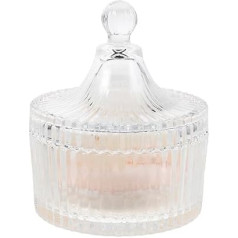 Runde Puderquaste aus Glas und Stoff mit Elegantem Design Glattem Finish und Konturierung für Reise Make Up Tasche und Präzises Auftragen von Gesichtspuder