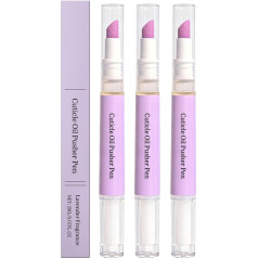 Nail Care Pen, Cuticle Remover Pen, Cuticle Pusher Oil Pen, Cuticle Remover Oil Pusher Pen, Nail Care Pen, Nail Oil for Cracked, Dry, Broken and Layered Nails, Pack of 3