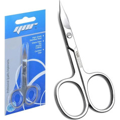 YNR® Cuticle Scissors Curved Blade Professional Stainless Steel Beauty Scissors for Manicure Pedicure Eyebrow Nose Hair Cutting Beauty Care Thick Toenails Women Men