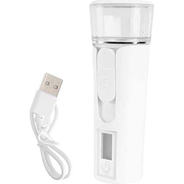 Handy USB Nano Face Sprayer White Portable Multifunctional Face Humidifier with Fine Atomization for Skin Types for Travel Office and Home