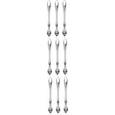 Healeved Pack of 9 Rhombus Metal Grave Spoons Under Eye Pockets Face Cream Spatula Eye Cream Portable Eye Massage Stick Under Eye Massage Roller Daily Use