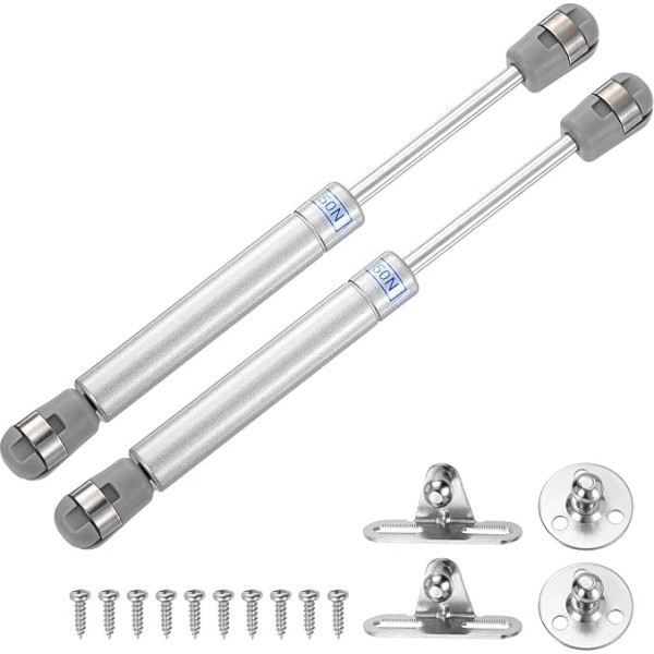 sourcing map 20,3 cm 50 N/4,5 kg Gasdruckfeder für Wohnmobil, Bettboden, Lukentür, TV-Schrank, Kastendeckel (Silber, 6 Stück)