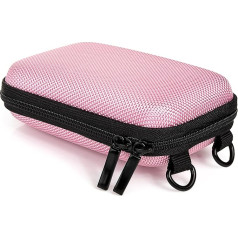 Baxxtar Hardcase Pure PINK S Camera Case for Digital Compact Cameras with Shoulder Strap and Belt Loop for CyberShot DSC WX220 WX350 W810 W830 - Pixpro FZ43 FZ51 FZ55 - Realishot DC5200 etc.