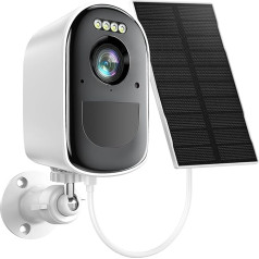 Outdoor Solar Security Camera, 2K Solar Cameras for Home Security, Color Night Vision, PIR Motion Detection, Waterproof, Storage in
