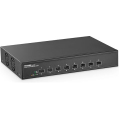 MokerLink Unmanaged 8-Port 10G SFP+ Fiber Switch, 1G/10G SFP Slot, 160Gbps Desktop Bandwidth | Rack Mounted Network Switch