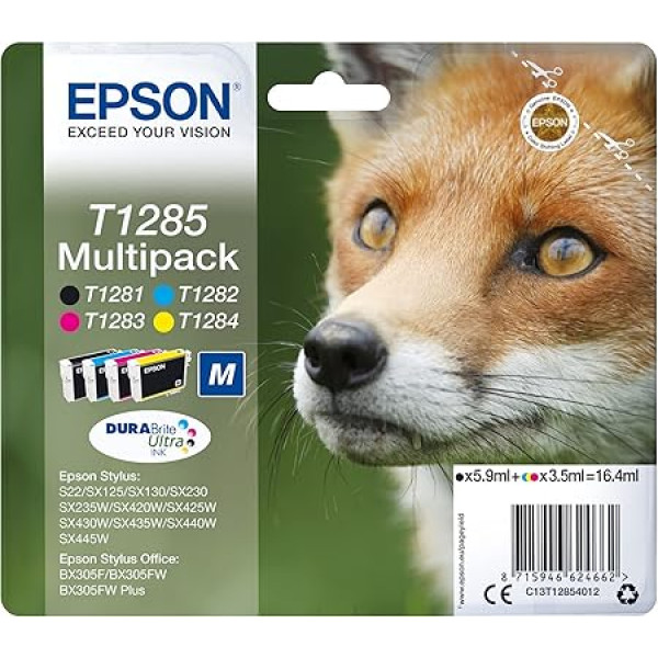 Epson C13T12854022 Original Ink Cartridges Pack of 4 Black/Cyan/Magenta/Yellow