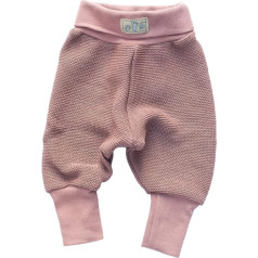 Lilano, Merino Knitted Trousers with Navel Waistband, 100% Wool (kbT), mauve