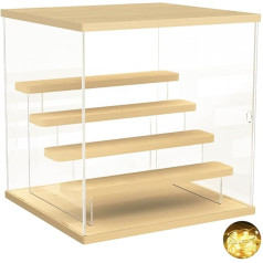 Joody Display Case for Collection, Acrylic Display Cabinet, Display Case for Figure, Amiibo, Object Manga, Acrylic Display Case, Living Room with Door and Stand, Storage Box for Shop Window, Office,