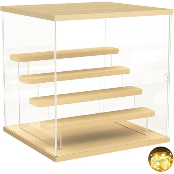 Joody Display Case for Collection, Acrylic Display Cabinet, Display Case for Figure, Amiibo, Object Manga, Acrylic Display Case, Living Room with Door and Stand, Storage Box for Shop Window, Office,