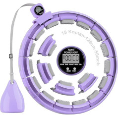 Smart Hoop for Adults and Beginners, Hullahub Hoop for Weight Loss, Smart Hoop, Quiet Fitness Hoop with Weight, Counter and Nubs