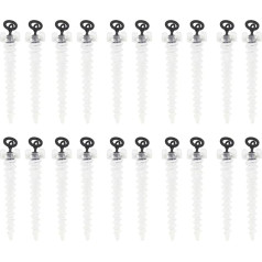 20 Stück Angelköderschrauben, Karpfen, Boilie-Köder, Schraubring mit Drehgelenk, Angelzubehör