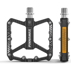 Bicycle Pedals, CNC Aluminium, 9/16 Inch Non-Slip Platform, 3 Bearings, Bicycle Pedals for Road Bike, MTB, E-Bike