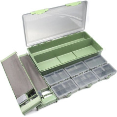 Tackle Box Fishing Lures Baits Hook Storage Container Case Clear Lid Multiple Compartments Tackle Storage Box Plastic Organisers