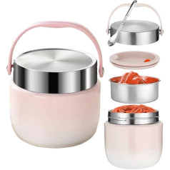 Behälter für heiße Speisen, 1200 ml, für Erwachsene, tragbar, auslaufsicher, Thermobehälter für Fitnessstudio, Reisen, Wandern, tägliches Picknick, Getränke, Grillen, Sport, Angeln, Outdoor