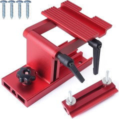 Verstellbare Schärfvorrichtung für 15,2 und 20,3 cm Schleifer, solide Aluminium-Werkzeugablage mit Winkeleinstellung für Klingen, Meißel und Drehwerkzeuge, Rot