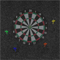 Dartboard Wandschutz | Dickes Filz Dartboard Hintergrund | Große Schwarze Rückwand Für Büro Unterricht Kinder Erwachsene Draußen