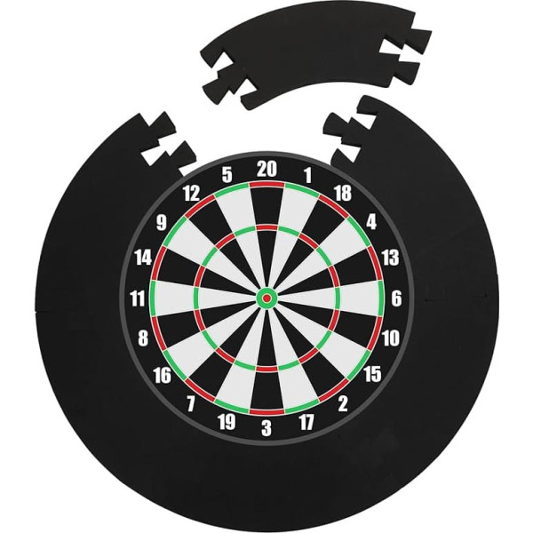 Schaumstoff-Dartscheiben-Schutz, runde Spleiß-Dartscheiben-Rückwand-Umrandung, 6 Abschnitte, 72,4 cm Außendurchmesser, 46,5 cm Innendurchmesser, Wandschutz, einfach zusammenzubauen