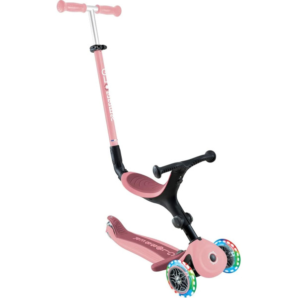 GLOBBER GO-UP Active Lights - 3 in 1 Tricycle, Balance Bike and Scooter, 120/80 mm, 3 Wheels, Height Adjustable