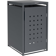 DEGAMO Trier Wheelie Bin Box for 120 and 240 Litre Bins Galvanised Steel Anthracite