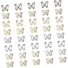 Healeved 120stücke Schmetterlinge Nagelschmuck Kreative Nail Art Charms Für Trendige Maniküre Und Nageldesigns Für Partys Und Besondere Anlässe