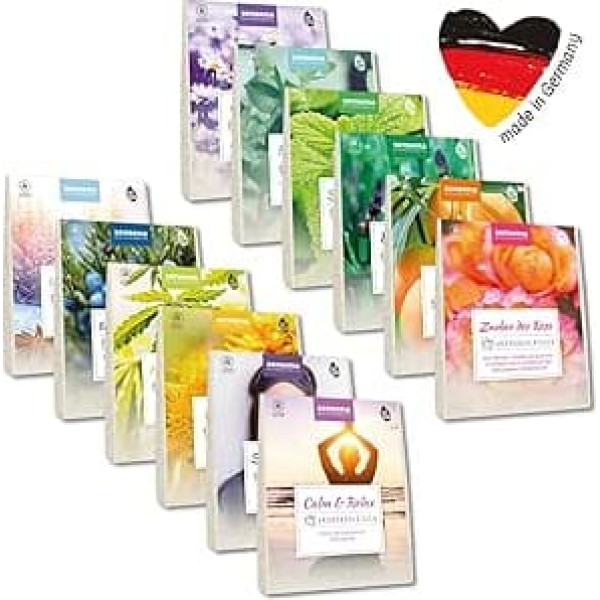 Aromabadekissen Big Mix 12 Stück Display – aromatischer Badezusatz fürs Vollbad, Wellness & Relax Bad, Kräuterbad, verschiedene Sorten, Geschenkset, Naturkosmetik, COSMOS zertifiziert (IONC)