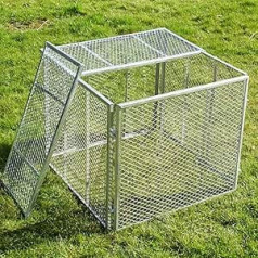 Composter with Lid Metal Composter 80 x 80 x 70 cm Expanded Metal Garden Compost Container with Lid