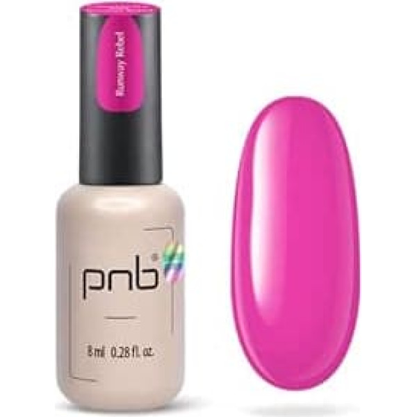 PNB UV/LED Camouflage Base, Runway Rebel, 8 ml, Self-Levelling, Elastic Formula, 7-Free Hypoallergenic, Gel Consistency, Cream Finish