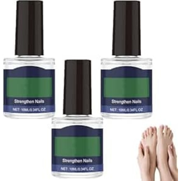 Nagelhärter für starke und wachstumsfördernde Nägel,stärkt schwache, beschädigte und trockene Nägel,spendet Feuchtigkeit, reduziert Brüchigkeit und Nagelrisse und fördert gesundes Nagelwachstum (3pcs)