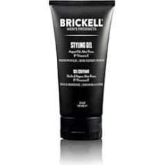Brickell Men's Styling Hair Gel, Natural and Organic, All Day Hold for Glossy Style, 59 ml, Naturally Scented