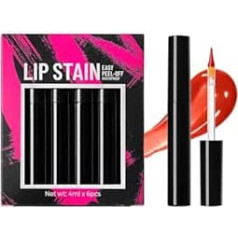 Lipliner Stain - Make-up Lippenfarbe Peel-off - 6 Stücke Langzeit Lippenfarbe Übertragungsfest Verwischfest für Frauen Mädchen Freundin Familie