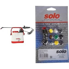 Solo Shoulder Portable Battery Pressure Sprayer 206 Eazy Made in Germany, White, 20601 Li & Nozzle Set 49574 for Pressure Sprayer and Back Sprayer