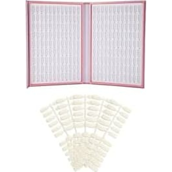 Nagelbuch-Display – Nagelfarbdiagramm – zeigt professionelle 216 Farben, tragbares Diagramm für Praxis, Mädchen, Styling-Stationen, Kunst, Frauen, Salon-Aufbewahrung