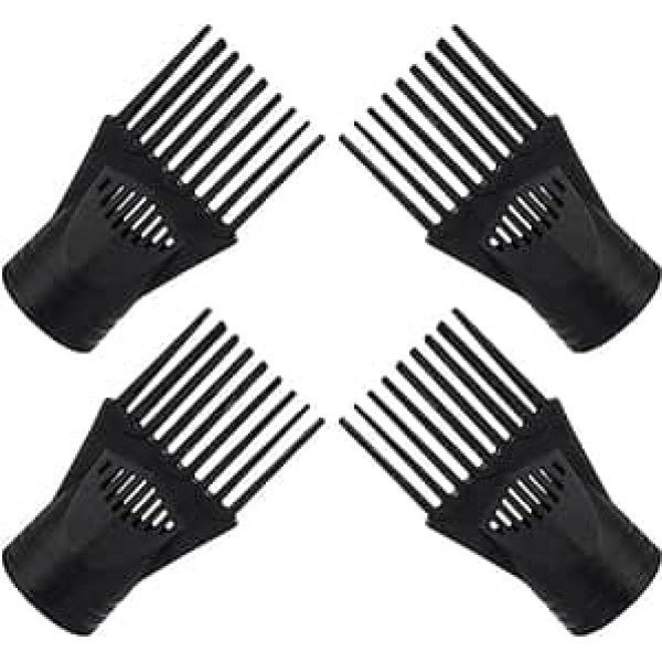4 Pieces Hair Dryer Attachment Nozzles Universal Hair Dryer Accessories For Salon Styling For Curly Hairdressing Tools Black