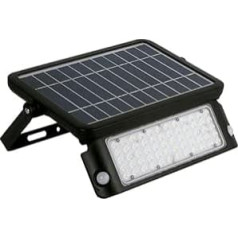 10W Black LED Solar Spotlight Colour Temperature 6000K Ideal for Efficient and Environmentally Friendly Outdoor Lighting, Perfect for Garden, Patio or Garage