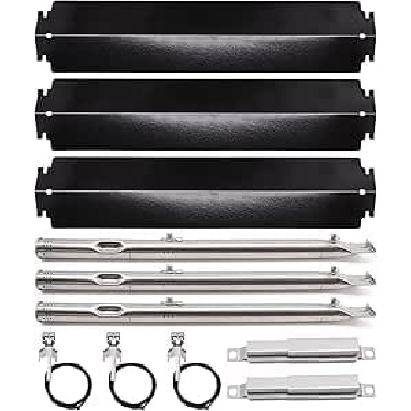 Criditpid Grill parts kits compatible with Char-Broil Charbroil 463247412, 463257110, 463247109, 463270912, 463243812, 463270614, heating plates replacement for Charbroil 3 burners. 46325 7110 Grill
