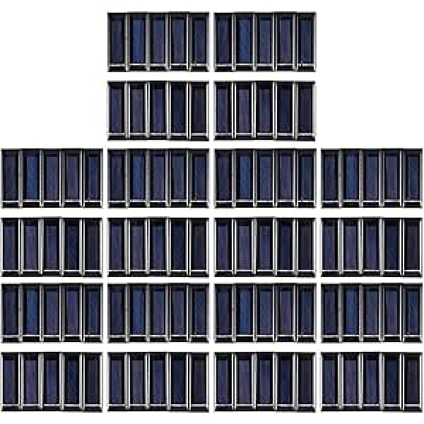 ISTOVO 100 Stueck Mini Solar Panel Neue 0.5V 100MA Solarzellen Photovoltaik Sonnenkraft Ladegeraet DIY 53 x 18 x 2,5 mm