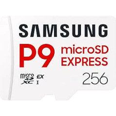 Samsung P9 Express microSD Express 256 GB, High-Speed Gaming Memory Card for Nintendo Switch 2, up to 800 MB/s Read, Up to 200 MB/s Write, for 4K UHD Video, Consoles and Cameras, MB-MK256T/WW