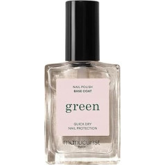 Manucurist - Green Base Coat - Base Coat for Nail Polish - 9-Free - Nail Polish - 78.5% Organic Based - 15 ml Bottle