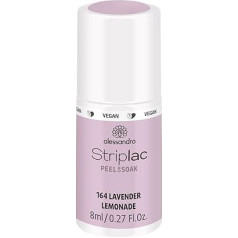 alessandro Striplac UV Nail Varnish, Lavender Lemonade, Gentle and Long Lasting, Easy Removal with Peel-Off Technology, Vegan and Cruelty-Free, 8 ml
