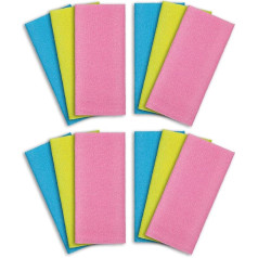 ARCH&M Exfoliating Towel, Microabrasion Towel, Washcloth, Nylon Japanese Bath Towel, Korean Exfoliating Towel for Body, Beauty, Loofah, Exfoliating Body Scrub, Back Scrub, 12 Pack