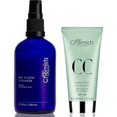 skinChemists Perfect Skin CC Light Cream with SPF 30 and Hot Cloth Cleanser, 40 Gram