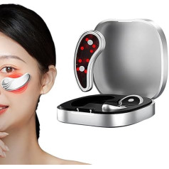 Rotlicht-Augenpads - Kabellose LED-Massagegerät-Pods | 3 Modi Auge mit rotem Licht, integriertem Timer, ergonomisches Design | Hautstraffung, Entspannung, Heimgebrauch, Schlaf, Lesemassage