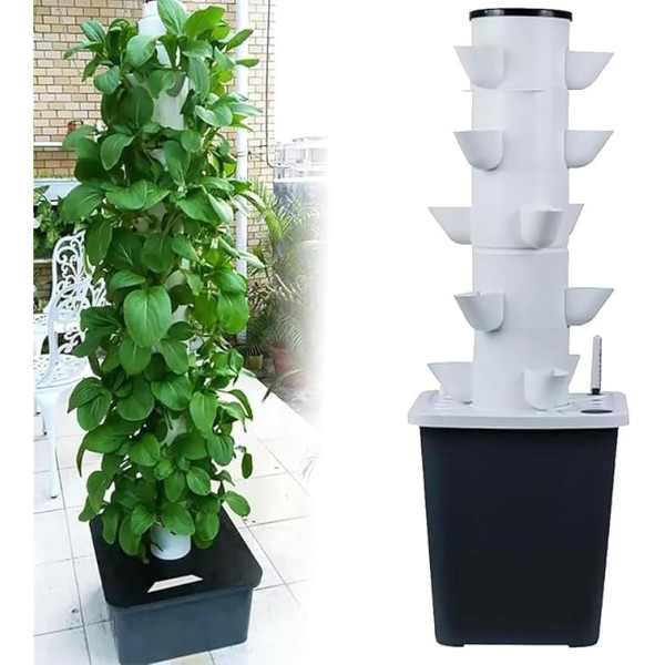 Generisch Hydroponic Grow Kits, 30 Plant Sites 6 Layer Vertikale Konstruktion Plant Vegetable Hydrokultur Garten Terrasse Hydroponische Anzuchtsets Systeme für Gemüse,Blumen